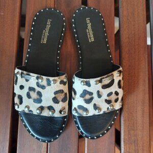 Les Tropeziennes Faux Leopard Hair Slides